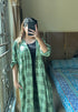 Green Korean Check Dress